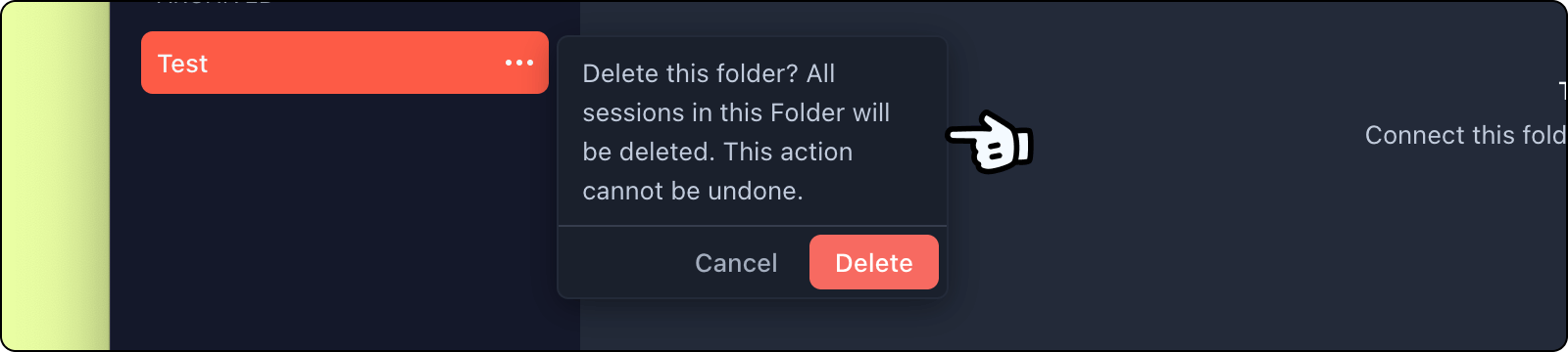 Delete folder